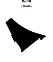 Bacliff, Texas blank outline map vector