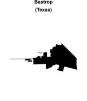 Bastrop, Texas blank outline map vector