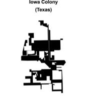 Iowa Colony, Texas blank outline map vector