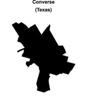 Converse, Texas blank outline map vector