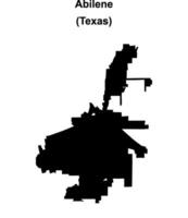Abilene, Texas blank outline map vector