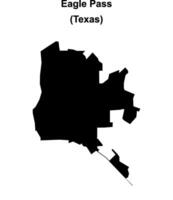 Eagle Pass, Texas blank outline map vector
