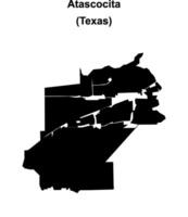 Atascocita, Texas blank outline map vector