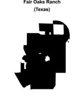 Fair Oaks Ranch, Texas blank outline map vector