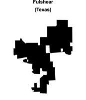 Fulshear, Texas blank outline map vector