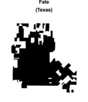 Fate, Texas blank outline map vector