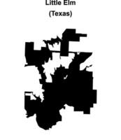 Little Elm, Texas blank outline map vector