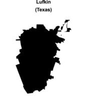 Lufkin, Texas blank outline map vector