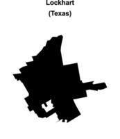 Lockhart, Texas blank outline map vector