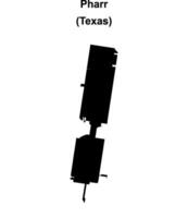 Pharr, Texas blank outline map vector