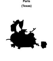 Paris, Texas blank outline map vector