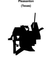 Pleasanton, Texas blank outline map vector