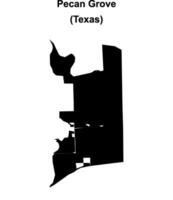 Pecan Grove, Texas blank outline map vector