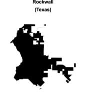 Rockwall, Texas blank outline map vector