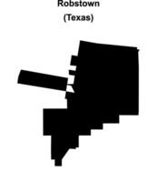 Robstown, Texas blank outline map vector