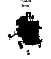 Tomball, Texas blank outline map vector