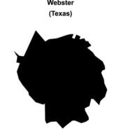 Webster, Texas blank outline map vector