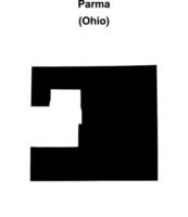 Parma, Ohio blank outline map vector