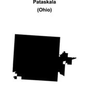 Pataskala, Ohio blank outline map vector