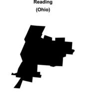 Reading, Ohio blank outline map vector