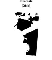 Riverside, Ohio blank outline map vector