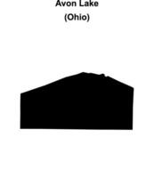 Avon Lake, Ohio blank outline map vector