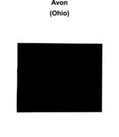 Avon, Ohio blank outline map vector