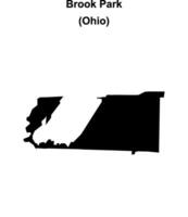 Brook Park, Ohio blank outline map vector