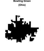 Bowling Green, Ohio blank outline map vector