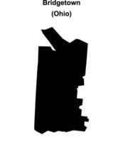 Bridgetown, Ohio blank outline map vector