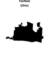 Fairfield, Ohio blank outline map vector
