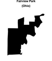 Fairview Park, Ohio blank outline map vector