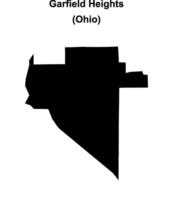 Garfield Heights, Ohio blank outline map vector