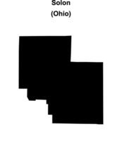 Solon, Ohio blank outline map vector