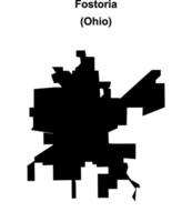 Fostoria, Ohio blank outline map vector