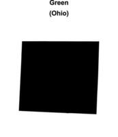 Green, Ohio blank outline map vector