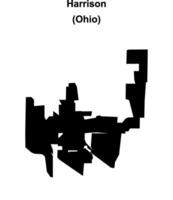 Harrison, Ohio blank outline map vector