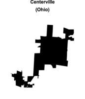 Centerville, Ohio blank outline map vector