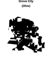 Grove City, Ohio blank outline map vector