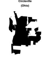 Circleville, Ohio blank outline map vector