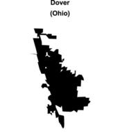 Dover, Ohio blank outline map vector