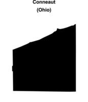 Conneaut, Ohio blank outline map vector