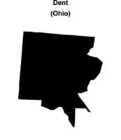 Dent, Ohio blank outline map vector