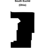 South Euclid, Ohio blank outline map vector