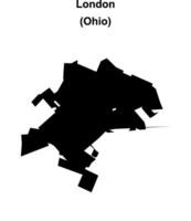 London, Ohio blank outline map vector