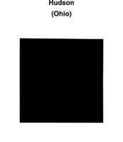 Hudson, Ohio blank outline map vector