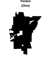 Trenton, Ohio blank outline map vector