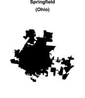 Springfield, Ohio blank outline map vector