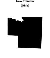 New Franklin, Ohio blank outline map vector