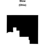 Stow, Ohio blank outline map vector